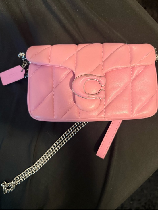 Coach Handbags - Coach Pink Quilted Leather Chain Crossbody